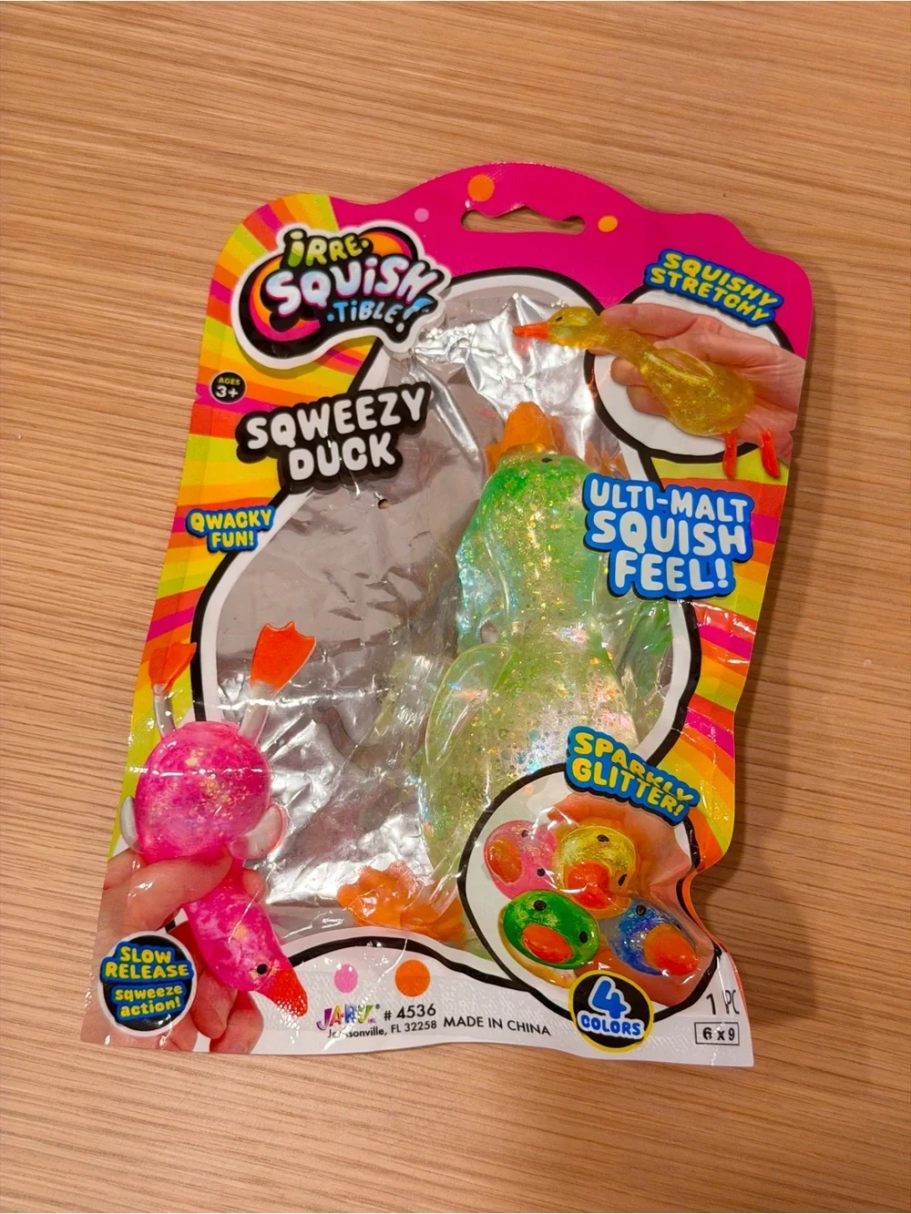 Green squishy duck